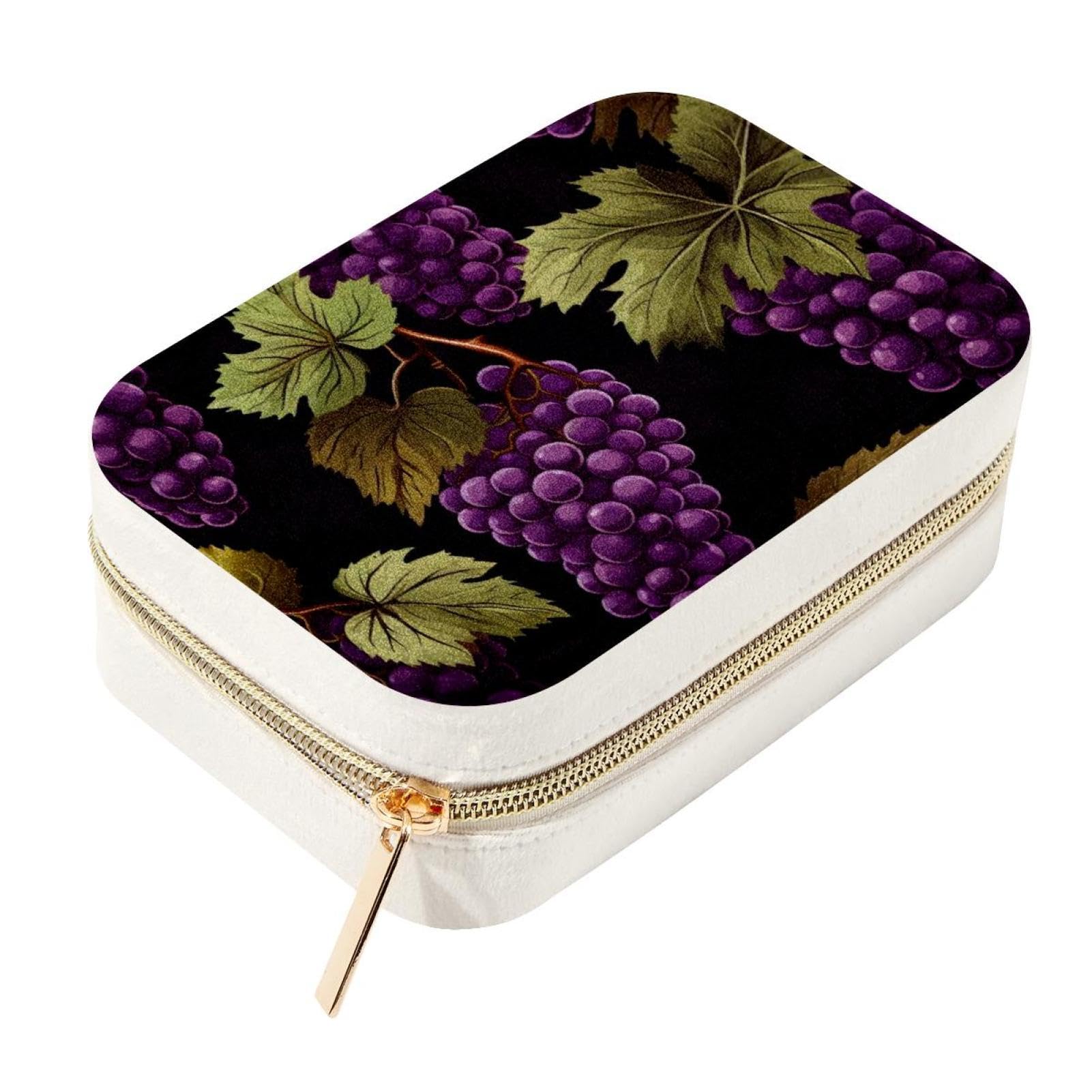 Boîte à bijoux motif raisin, le cadeau idéal pour femmes et filles