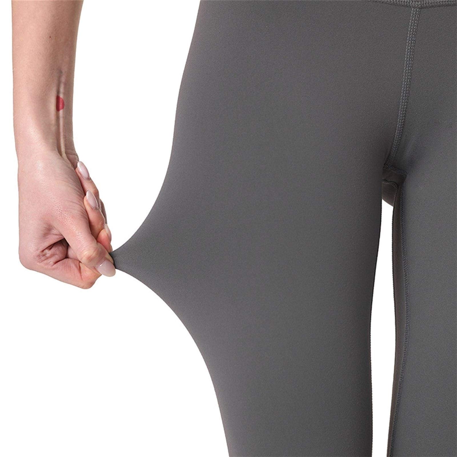 fitness legginsy damskie, Damskie Nagie uczucie Wysokiej talii Legginsy Legginsy Butt Lift Power Flex Slim Jogi Spodnie Aktywne Rajstopy Tummy Control Non See przez rozciągliwe sportowe legginsy do jo