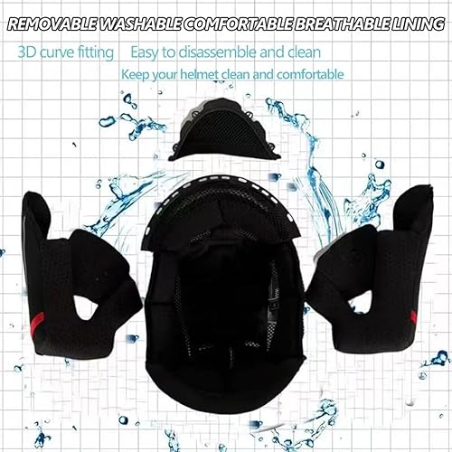 Miniatura 4 de Casco integrado con Bluetooth para motocicleta, casco modular de motocross deportivo de cara completa para las cuatro estaciones, para hombres y