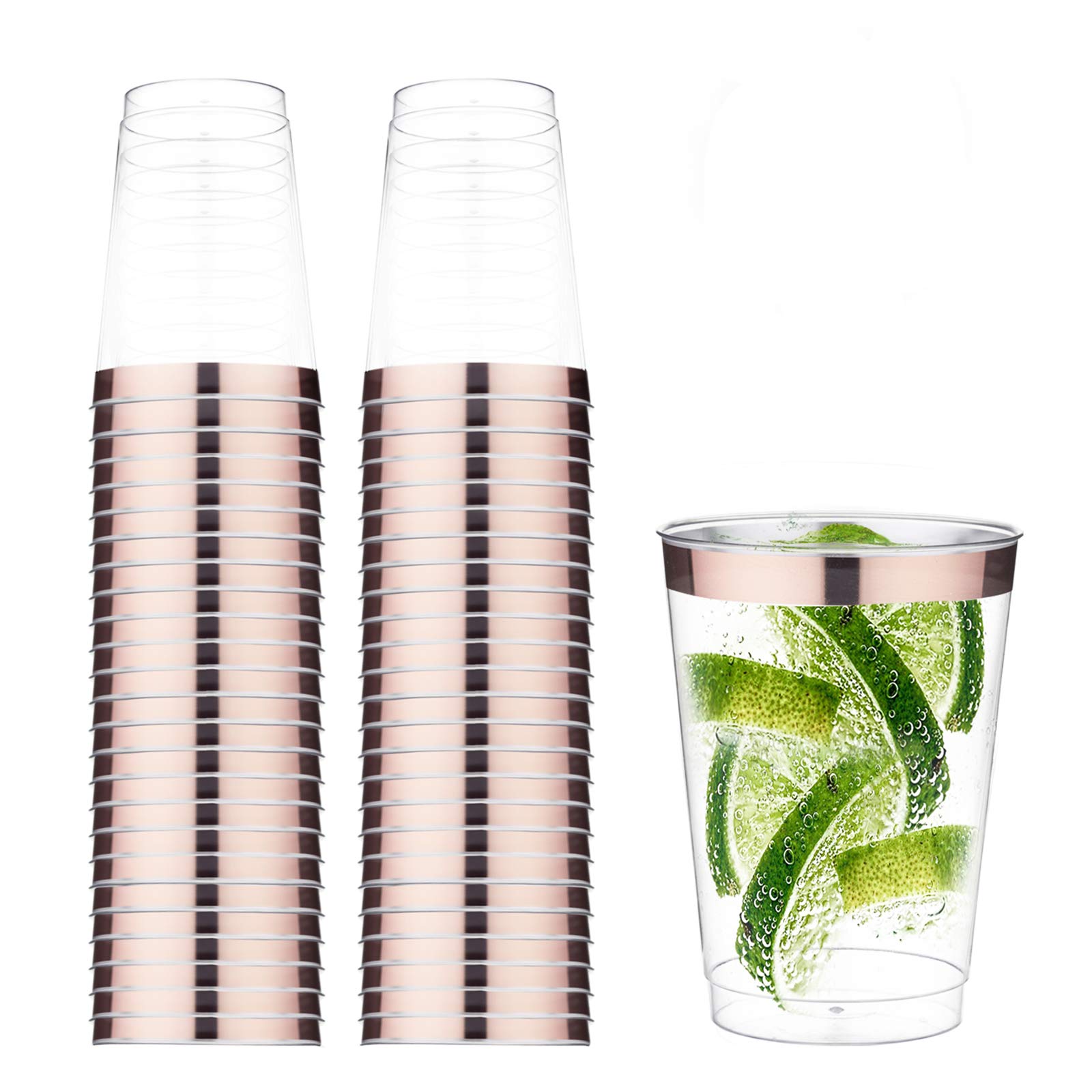 50 sztuk kubków z tworzywa sztucznego, 350 ml, wielokrotnego użytku na święta, wesela, piknik, imprezy, kemping, urodziny