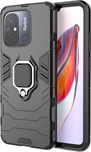 Miniatura 2 de ZMONE - Funda protectora para Xiaomi Redmi 12C con protector de pantalla de vidrio (paquete de 2) resistente de doble capa de grado militar a prueba