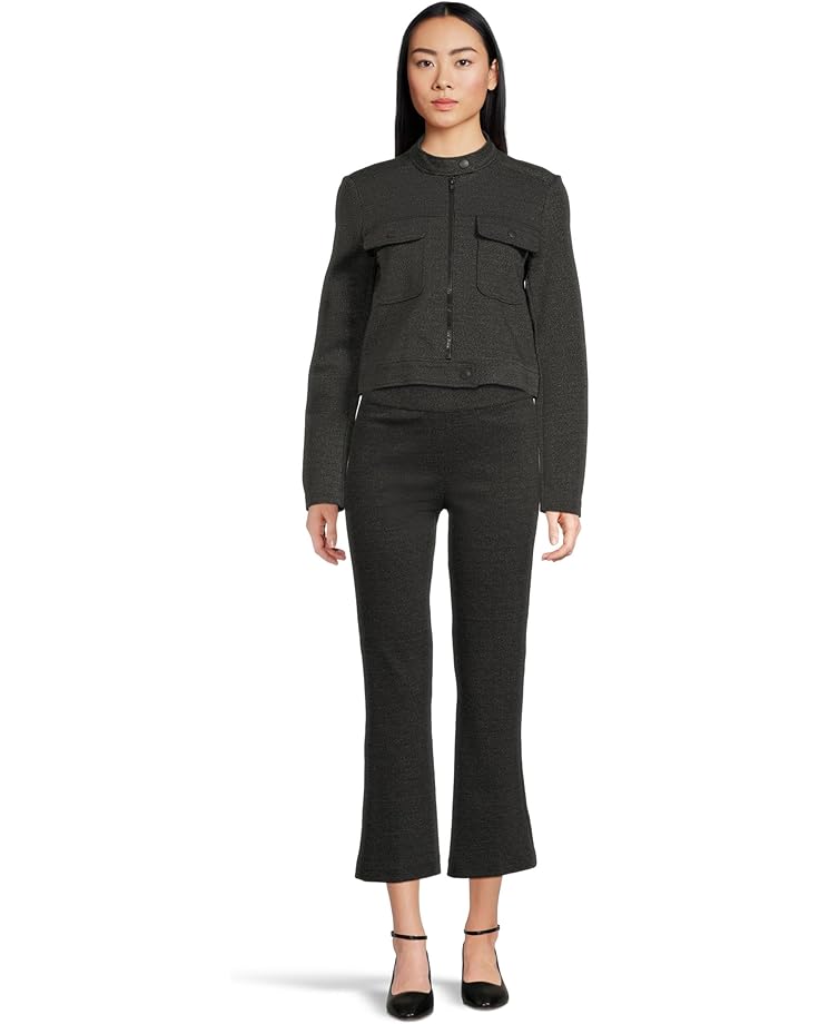 Elliott Lauren Ponte Twill - Zipper Closure Crop Jacket with Patch Pockets and Snaps Details - #5 of 5