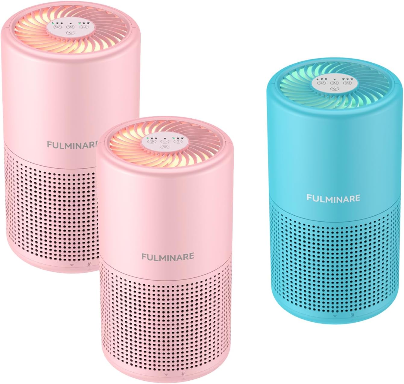 FULMINARE Air Purifiers for Home Air Filter, Quiet Air Cleaner With Night Light, Portable Small Air Purifier for Bedroom, Office, Living Room