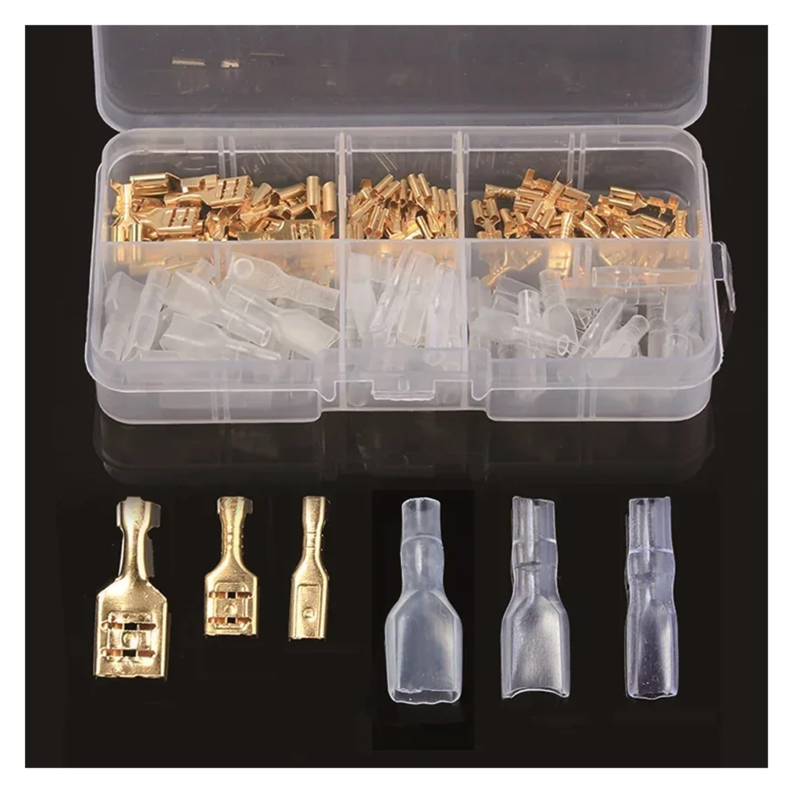 Cosses femelles 2,8/4,8/6,3 mm Lot de 120 bornes électriques pour câblage auto et moto