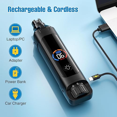 Miniatura 7 de Molinillo de uñas para perro, recortador de uñas eléctrico silencioso de 6 velocidades, cortaúñas para perros pequeños, medianos y grandes, kit de