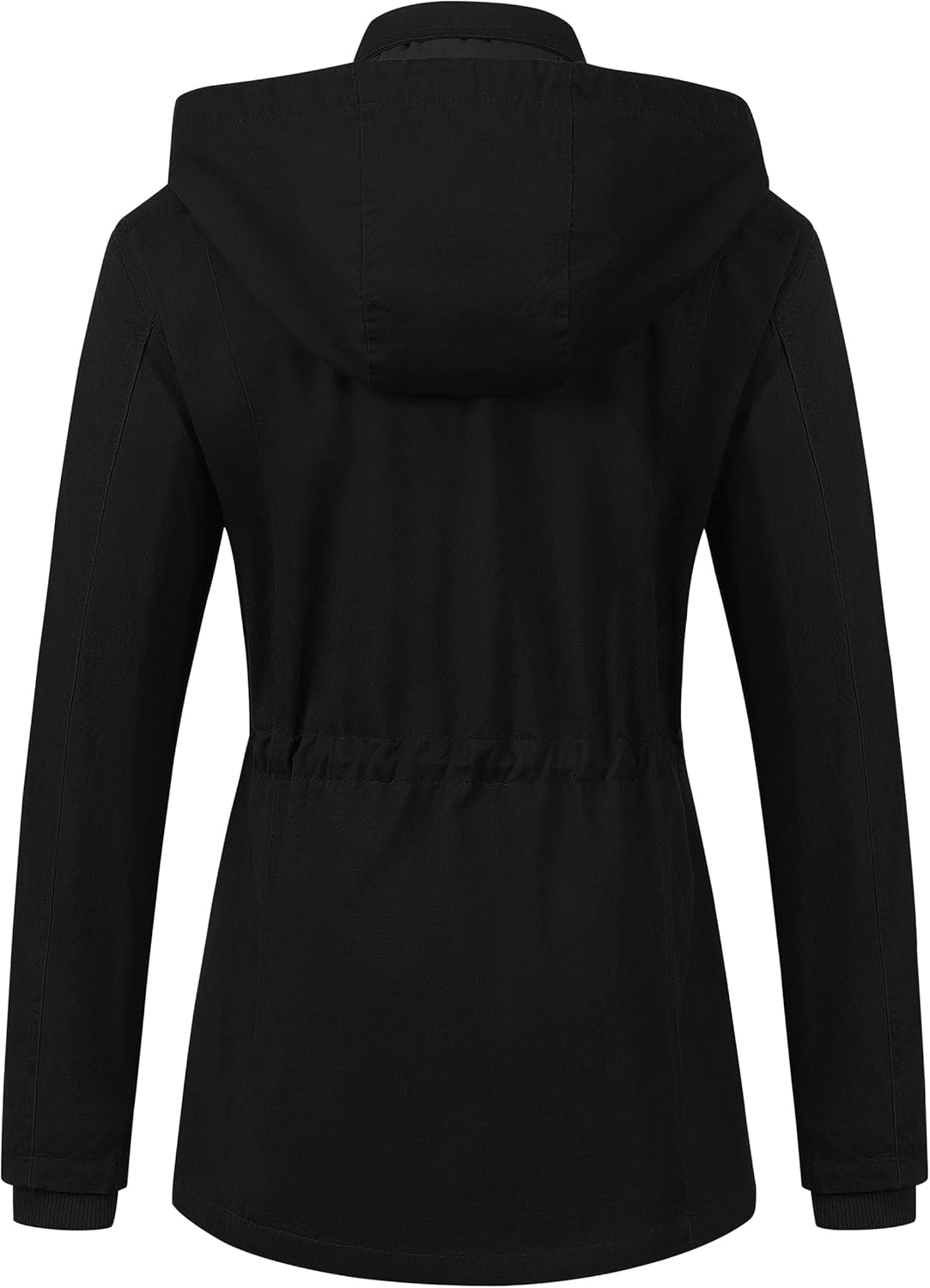 Pursky Women's Cotton Anorak Lightweight Military Jacket Warm Utility Casual Coat With Removable Hood - Image 2