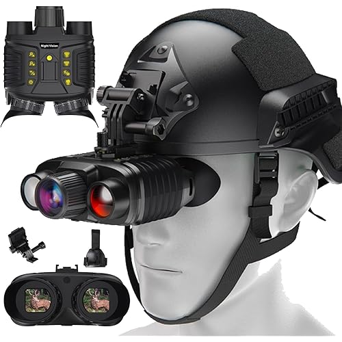 Night Vision Goggles Head Mounted - 4K Night Vision Binoculars for Adults, Military Grade Infrared Digital Camera, 8X Digital Zoom, 7-Level Infrared, 32GB TF Card to Store Photos and Videos