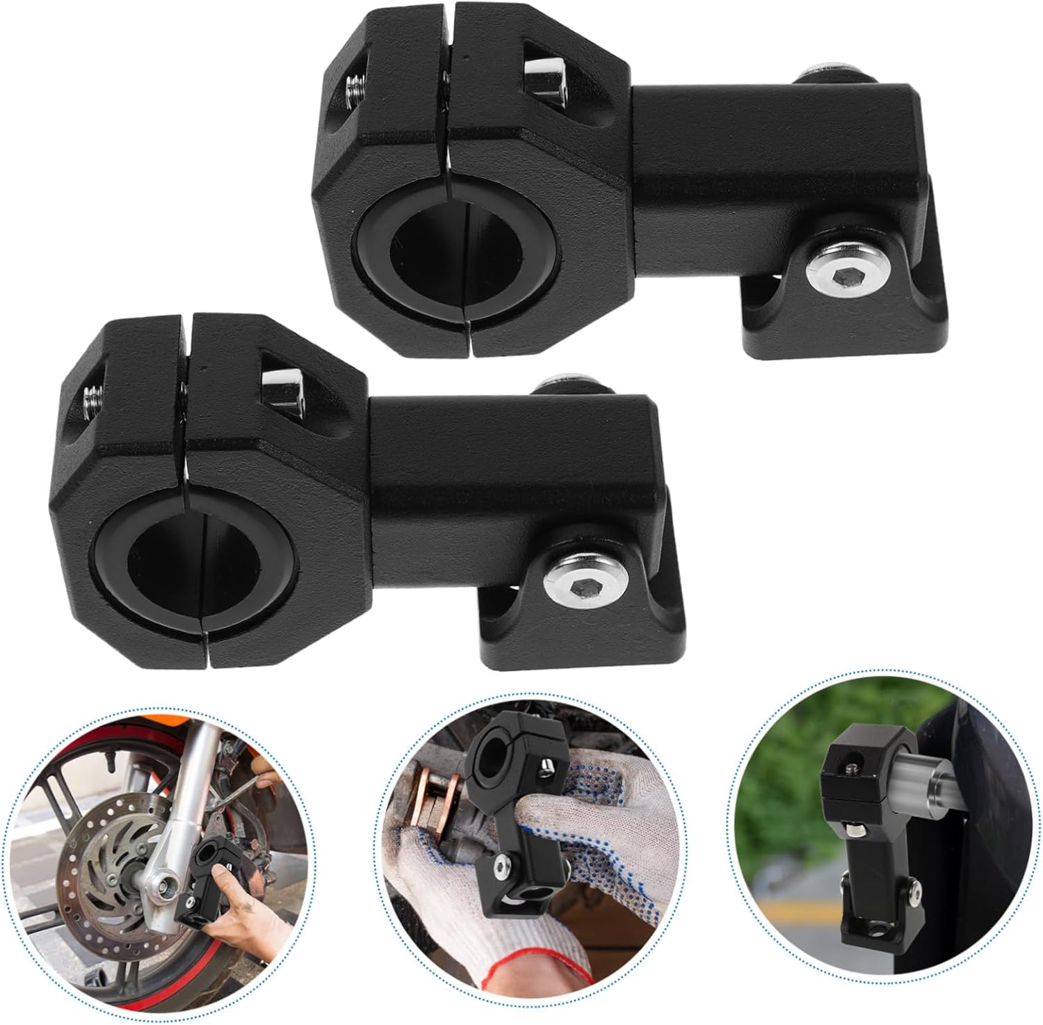 Luxshiny Motorcycle Rearview Mirror Mounting Bracket Extension Pole for Fog Light and Auxiliary Light Universal Fit for Motorcycles and Electric Bikes