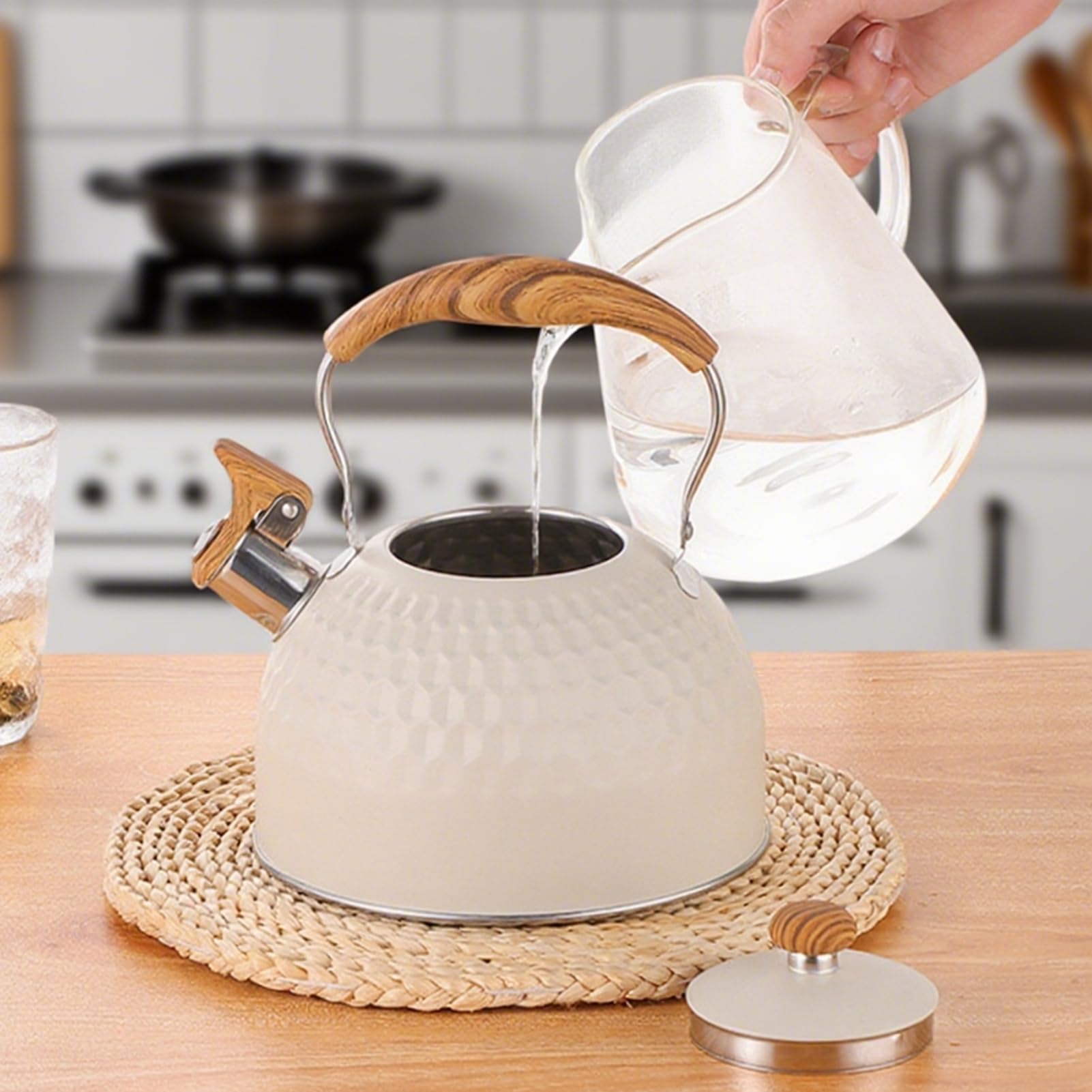 Bouilloire avec sifflet pour induction eau chaude