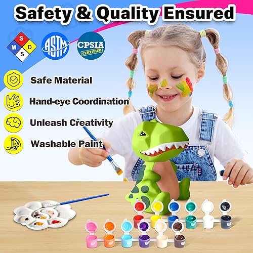 Vista 26 de FUNZBO 2 piezas para pintar tu propia lámpara de gato, suministros de arte y manualidades, kits de pintura de gatitos para niños y adolescentes