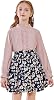SOLOCOTE Girls White Blouse Ruffle Long Sleeve Button Down Shirts Princess Cotton Loose Soft Tops Spring and Summer 3-14Y
