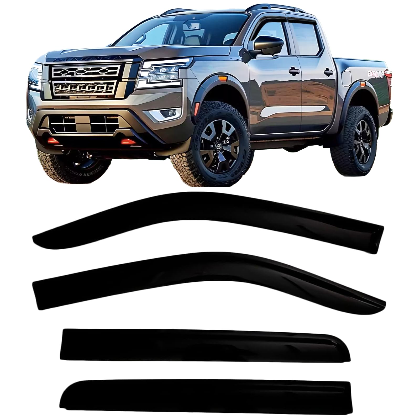 Amazon.com: 2022-2025 Tape-On Rain Guards for Nissan