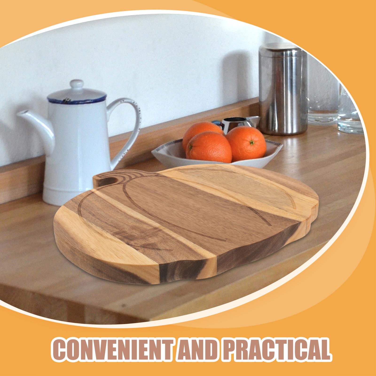 Operitacx Tabla de embutidos con forma de calabaza - Tabla de quesos de madera para Halloween - Platos de aperitivos de madera para fiestas de otoño y Acción de Gracias - Uso en la cocina