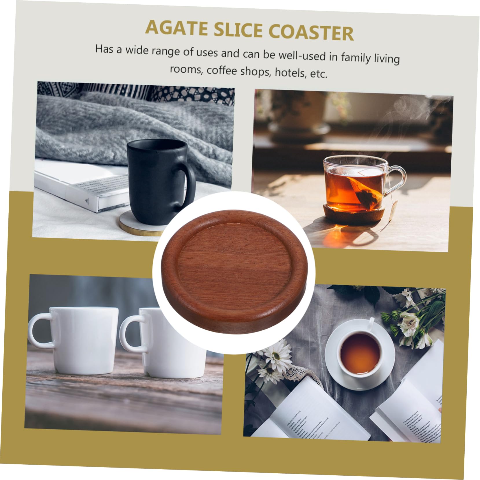20 Stück Massivholz Retro Untersetzer Untersetzer Für Tisch Tassenuntersetzer Tassenuntersetzer Für Die Küche Untersetzer Für Couchtisch Runde Holzuntersetzer