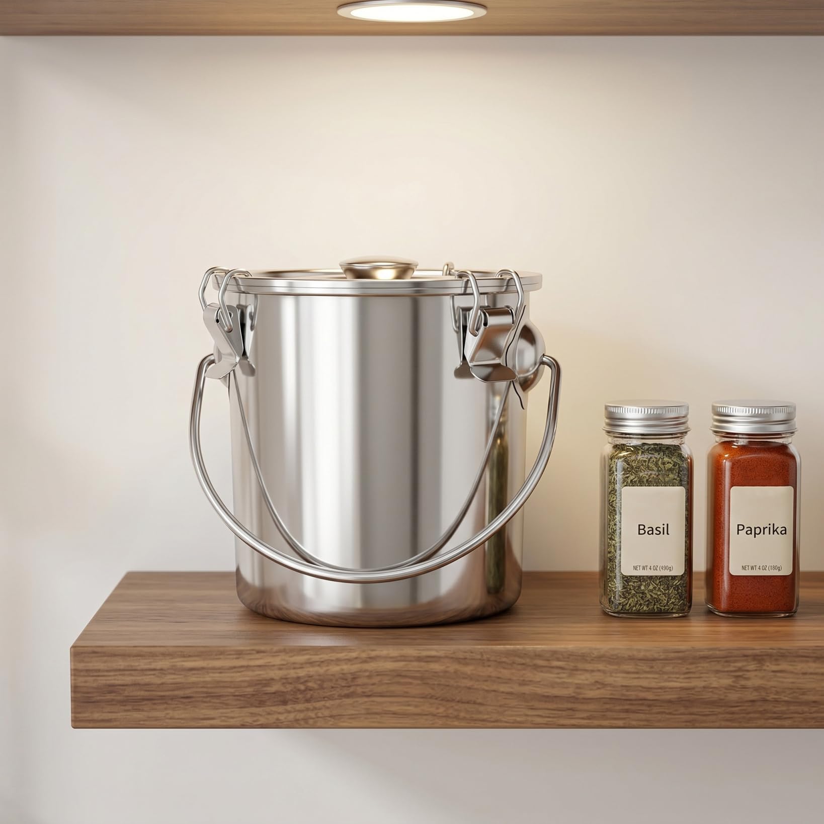 TOPBATHY Edelstahlkanister Mit Deckel Luftdichte Kaffeedose Für Kaffeebohnen Und Kaffeesatz Auslaufsicherer Lagerbehälter Für Wasser Camping Und Outdoor 6 L