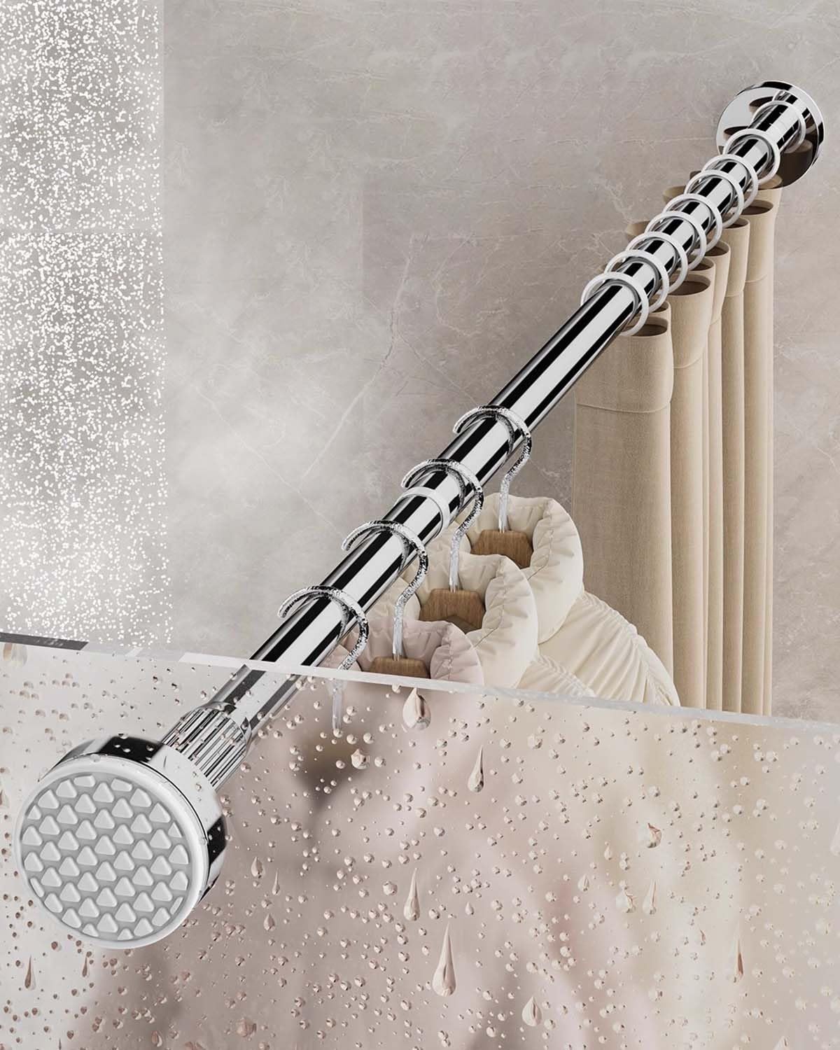 Robuste Schrankstange Ohne Bohren - Edelstahl Teleskop-Garderobe