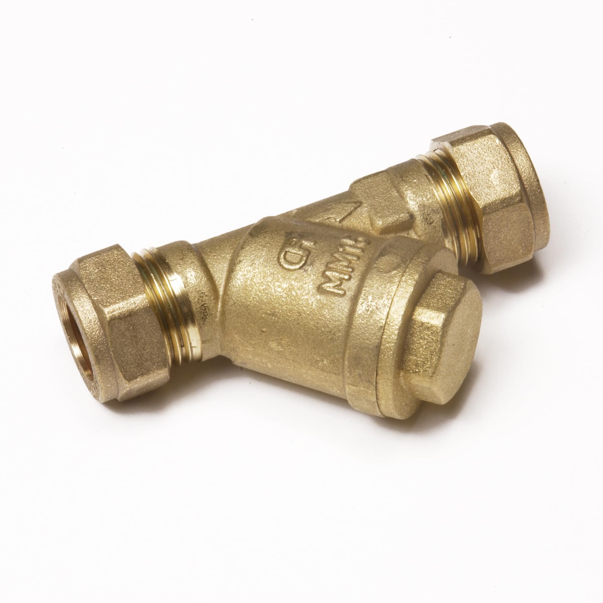 Westco 22mm Brass Y Filter - Compression End Strainer Valve