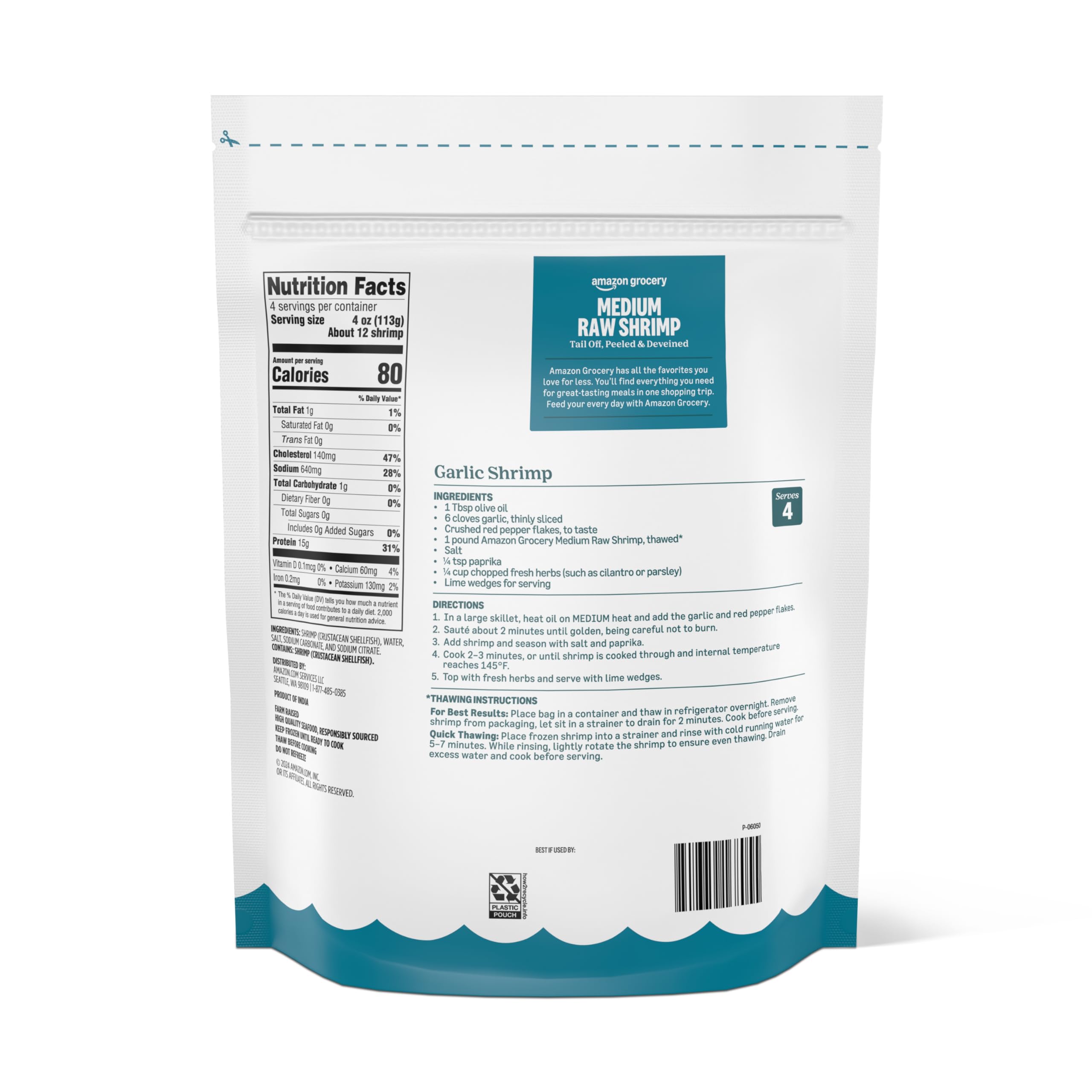 Amazon Grocery Medium Raw Shrimp 16 Oz Previously Fresh Brand Packaging May Vary — view 2