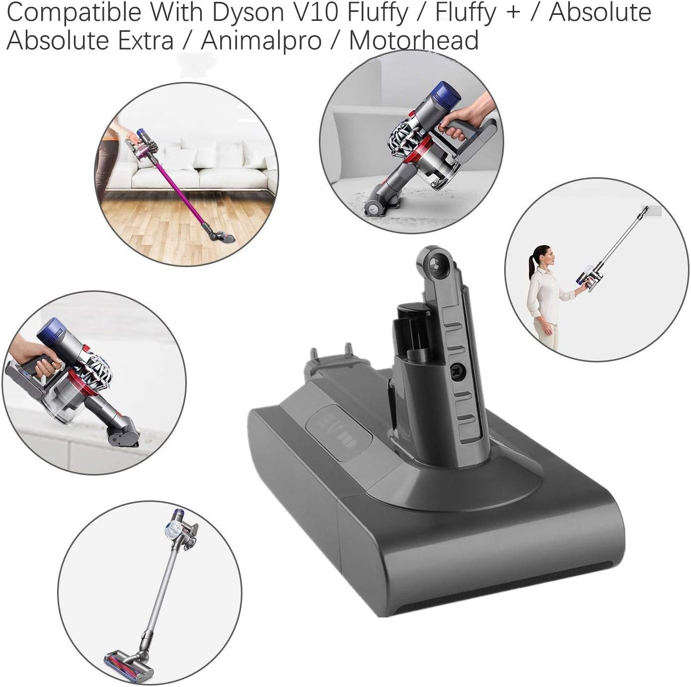 Lowest Price Vemico Replacement Battery for V10 25.2V 3000mAh Rechargeable Battery for V10/ Animal /V10 Absolute/ V10 Motorhead Cordless Stick Vacuum Cleaner Battery Crazy Clearance Vemico Replacement Battery for V10 25.2V 3000mAh Rechargeable Battery for V10/ Animal /V10 Absolute/ V10 Motorhead Cordless Stick Vacuum Cleaner Battery
