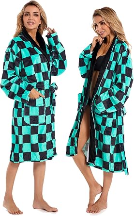 Gonriya Anime Bathrobe Men Cosplay Fuzzy Robe for Women Pajamas Adult Sleepwear Fleece Bath Robe Homewear