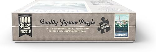 Vista 11 de MyPuzzle Ukraine: Kiev, póster vintage, rompecabezas de 1000 piezas para adultos