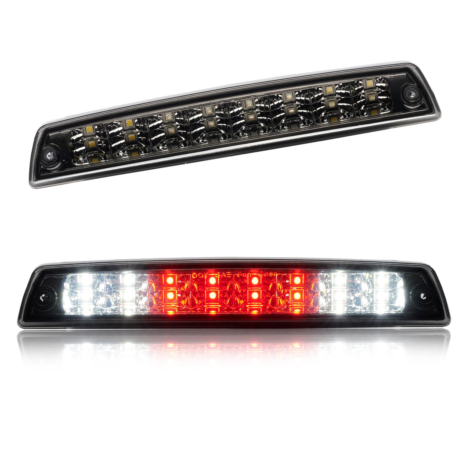 Third 3rd Brake Light LED for 1994-2001 Dodge Ram 1500/2500/3500, High Mount Rear Brake Lights Assembly, Waterproof Center Cab Cargo Lamp Stop Light (Smoke)