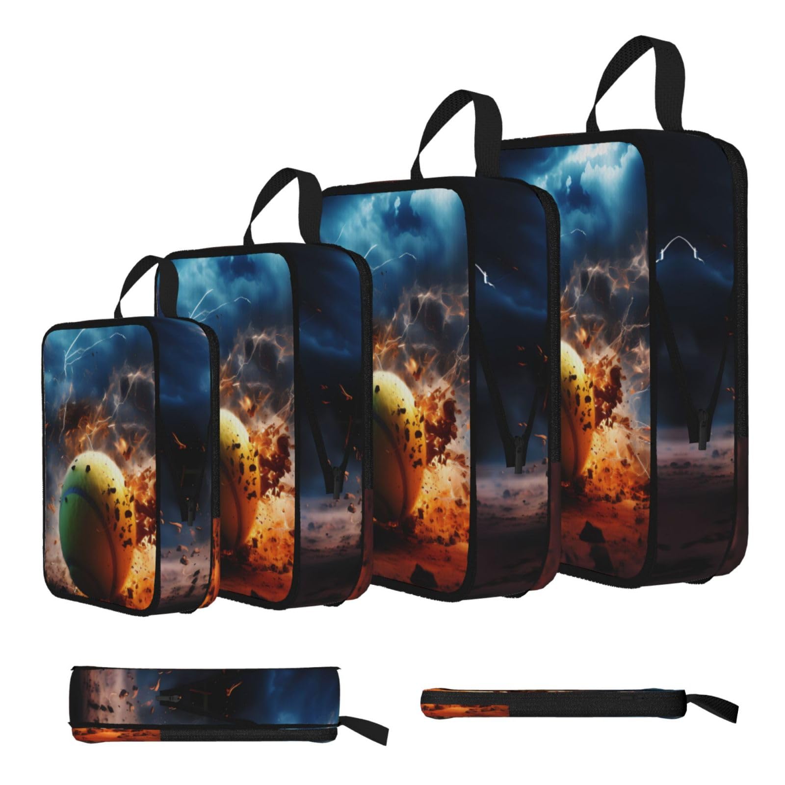 Lightning Tennis Compression Packing Cubes 4 Piece Set