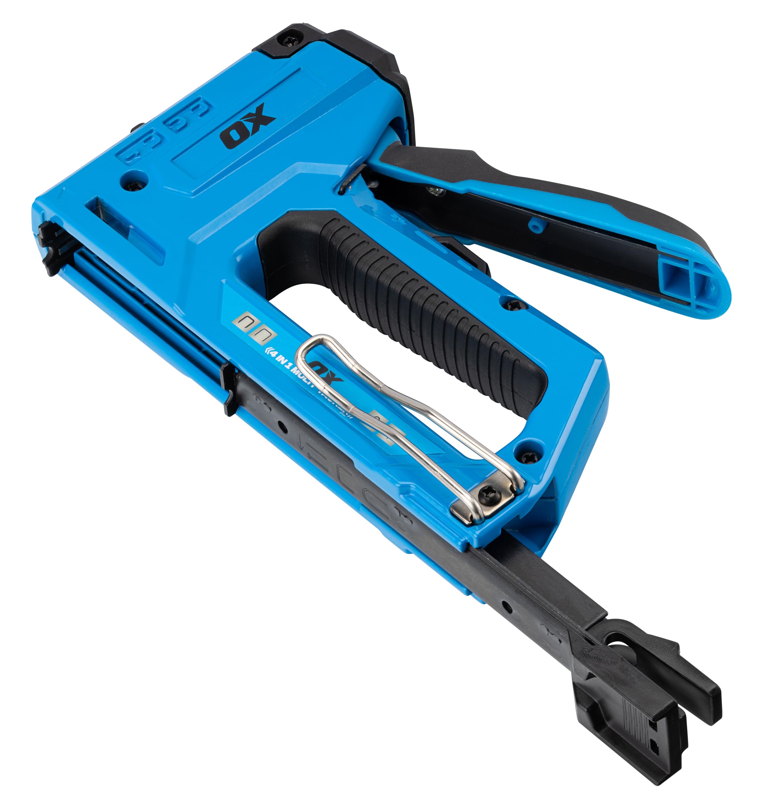 OX Tools Pro 4 in 1 Heavy Duty Staple Gun for Carpentry Upholstery, Roofing, Flooring, DIY, Decoration, Repair - Image 4