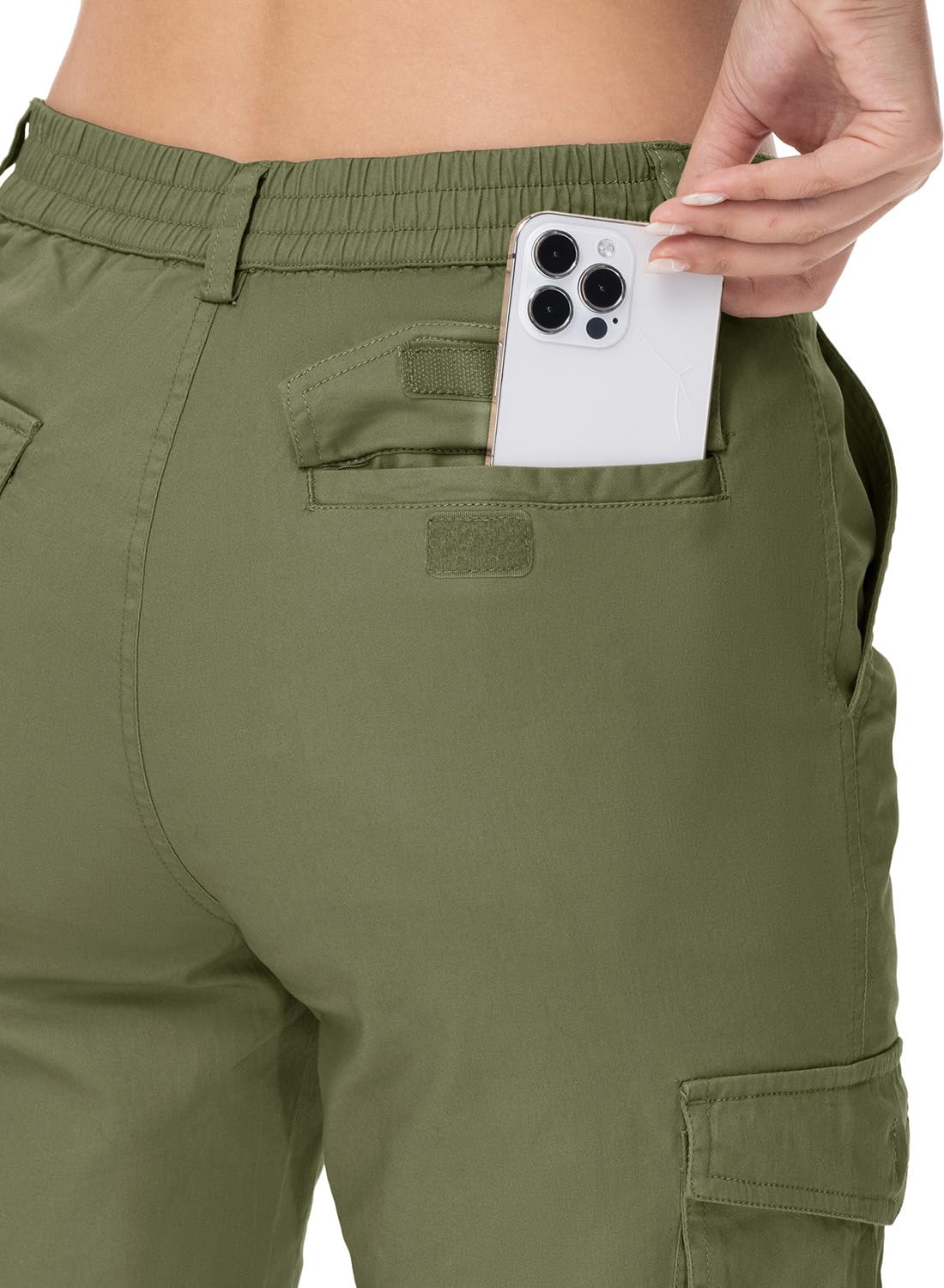 Gopune Damen-Cargohose, leicht, Outdoor, Reisen, Arbeit, lässig, Baumwolle, mit 7 Taschen