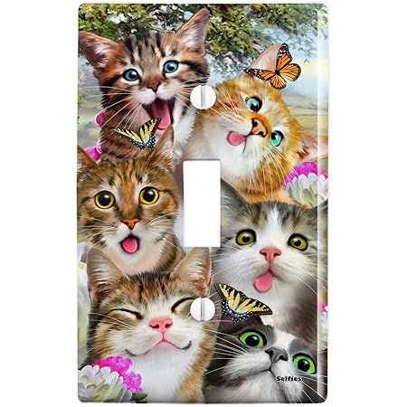 cat light switch cover