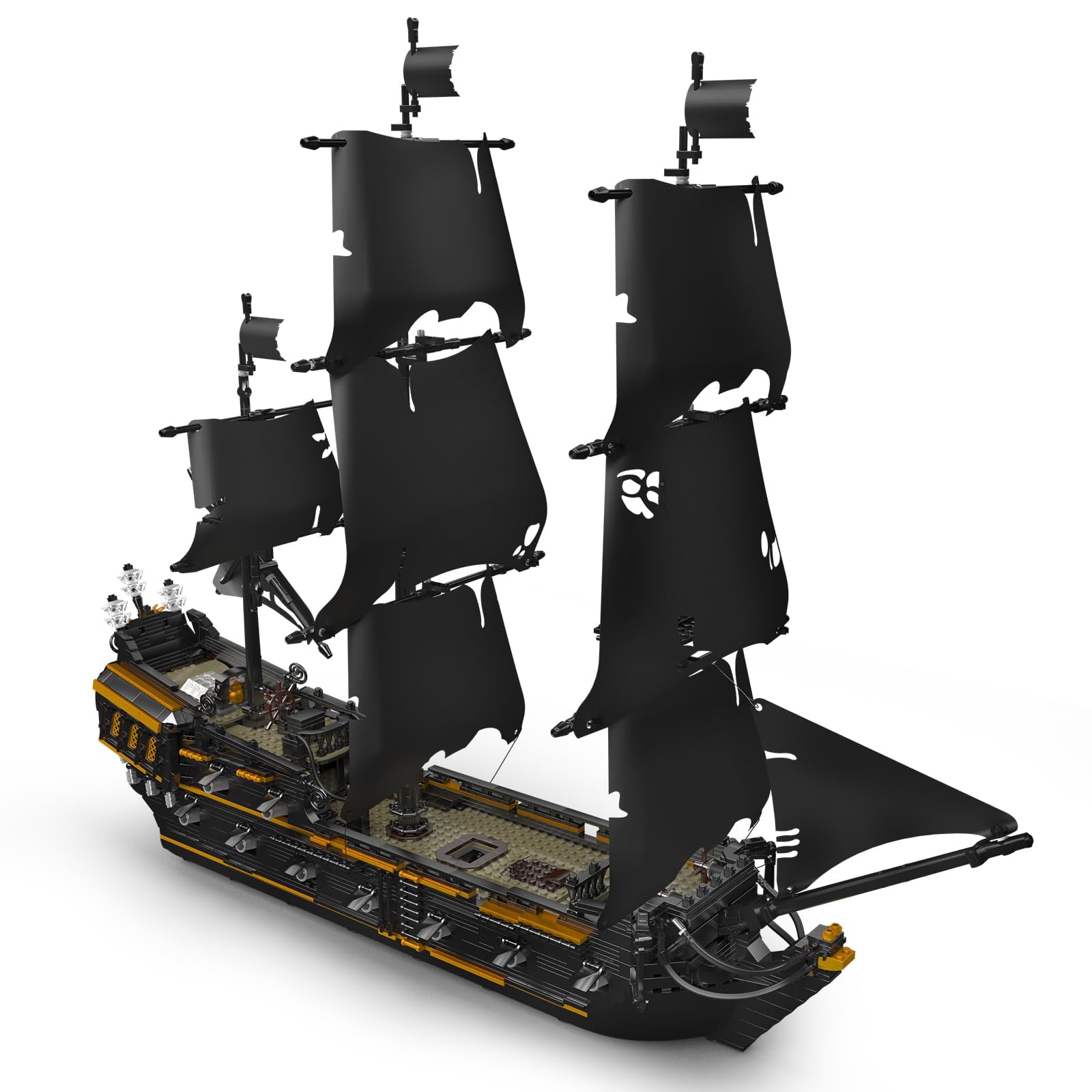 Mould King 13199 Kit di costruzione modello di nave pirata, 3180+ pezzi grande nero veliero set di costruzione, MOC antica architettura di barche a vela per hobbisti adulti