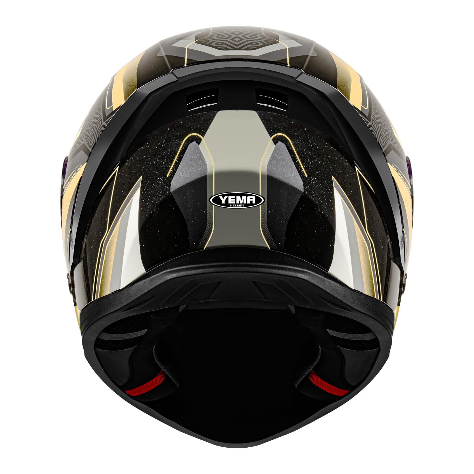 YEMA YM-850 Integralhelm Motorradhelm ECE 22.06, Fullface Helm mit Pinlock Anti-Beschlag & Belüftung, City Tour Helm für Herren und Damen，YM-850