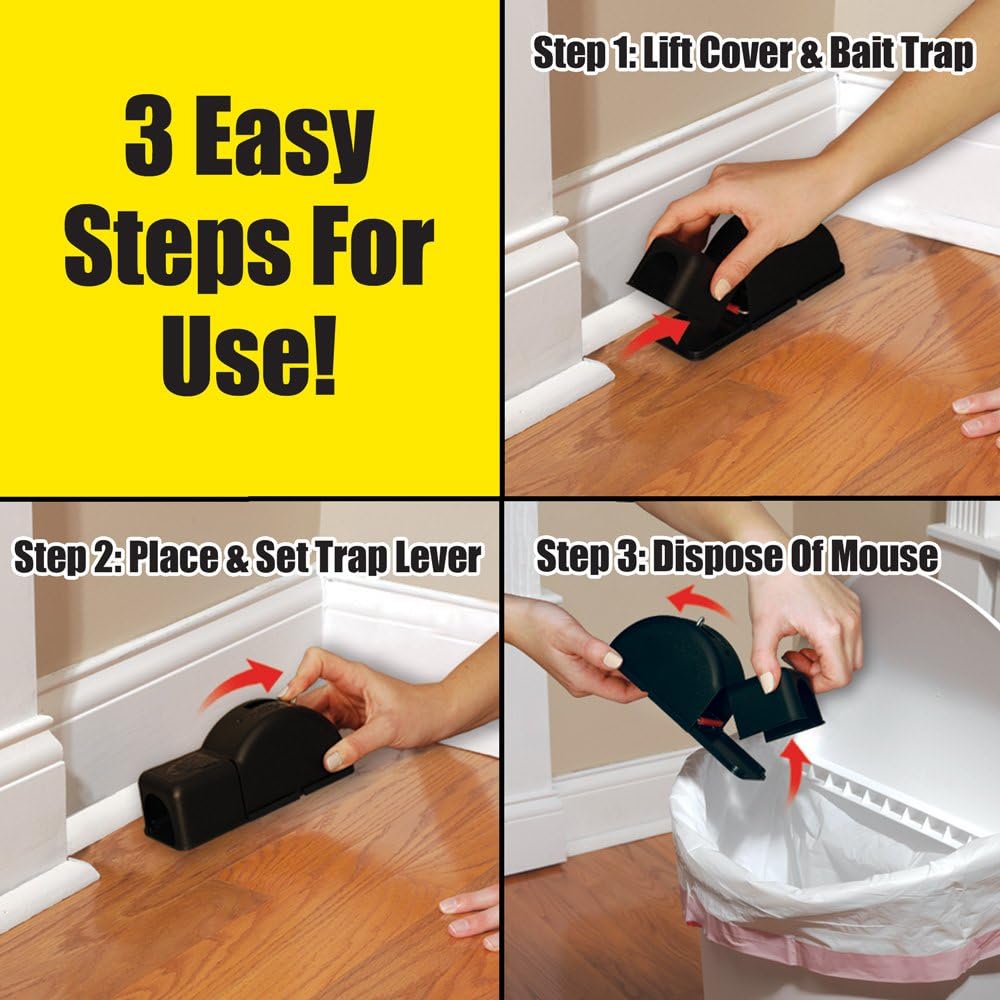 d-CON Reusable Ultra Set Covered Mouse Snap Trap, 2 Traps, 2 Count (Pack of 1)