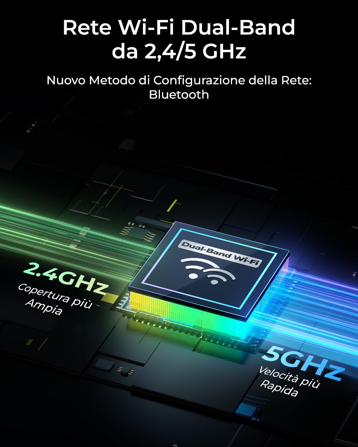 Reolink 2K+ Telecamera Wi-Fi Esterno con Pan Tilt, Visione Notturna True Color F1.0 in Luce Basso, WiFi Dual-Band 2,4/5 GHz, Rilevamento Persone/Veicoli/Animali, Audio Bidirezionale, E1 Outdoor CX