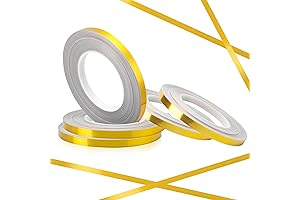 Gold Foil Tape: 5 Rolls of 0.4" x 164" Adhesive Mylar Tape...
