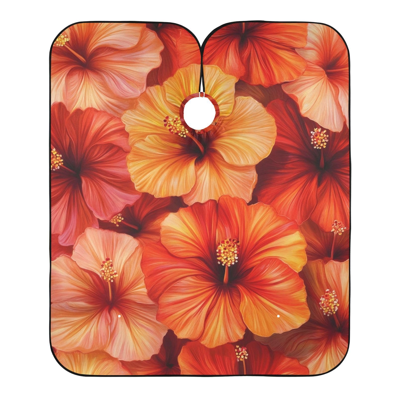 Hezely Red Lily Hair Dye Cape, Barber Cape for Adults,Waterproof Salon Cape,Waterproof Hairdressing Styling Hair Cutting, 65