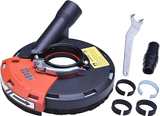 HERZO Universal Surface Grinding Dust Shroud for Angle Grinders 115/125mm