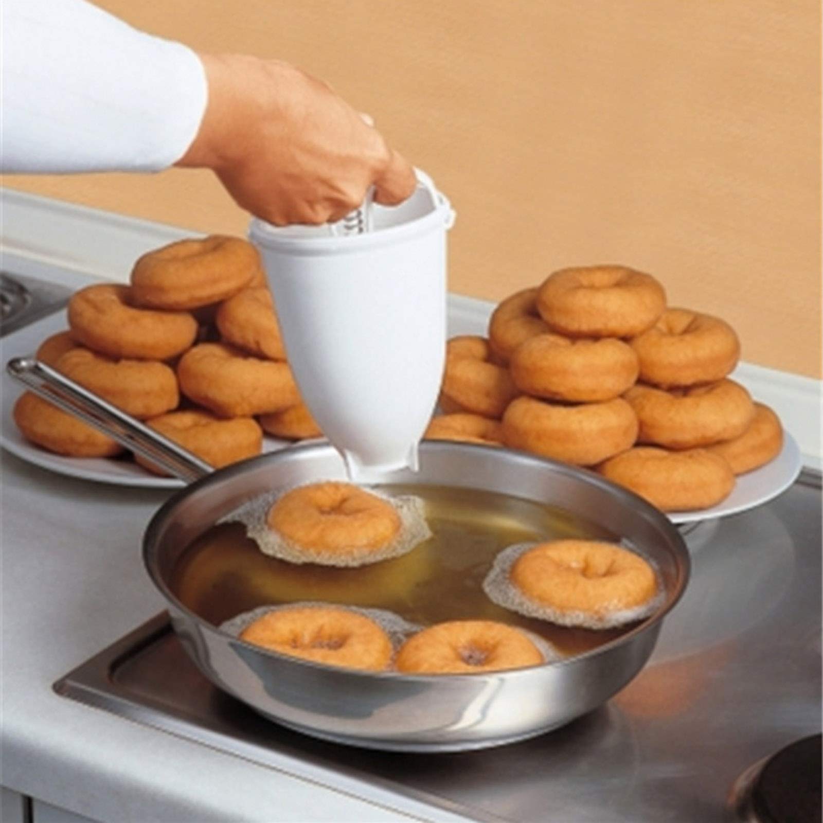Moule à Beignets Donut Moules Fabrication Rapide de Beignets Plastique Fabricant Machine Moule Donut Moule DIY Fried Donut Maker Bricolage Ustensile Cuisine Pâtisserie Ustensile Faire Cuire Vaisselle