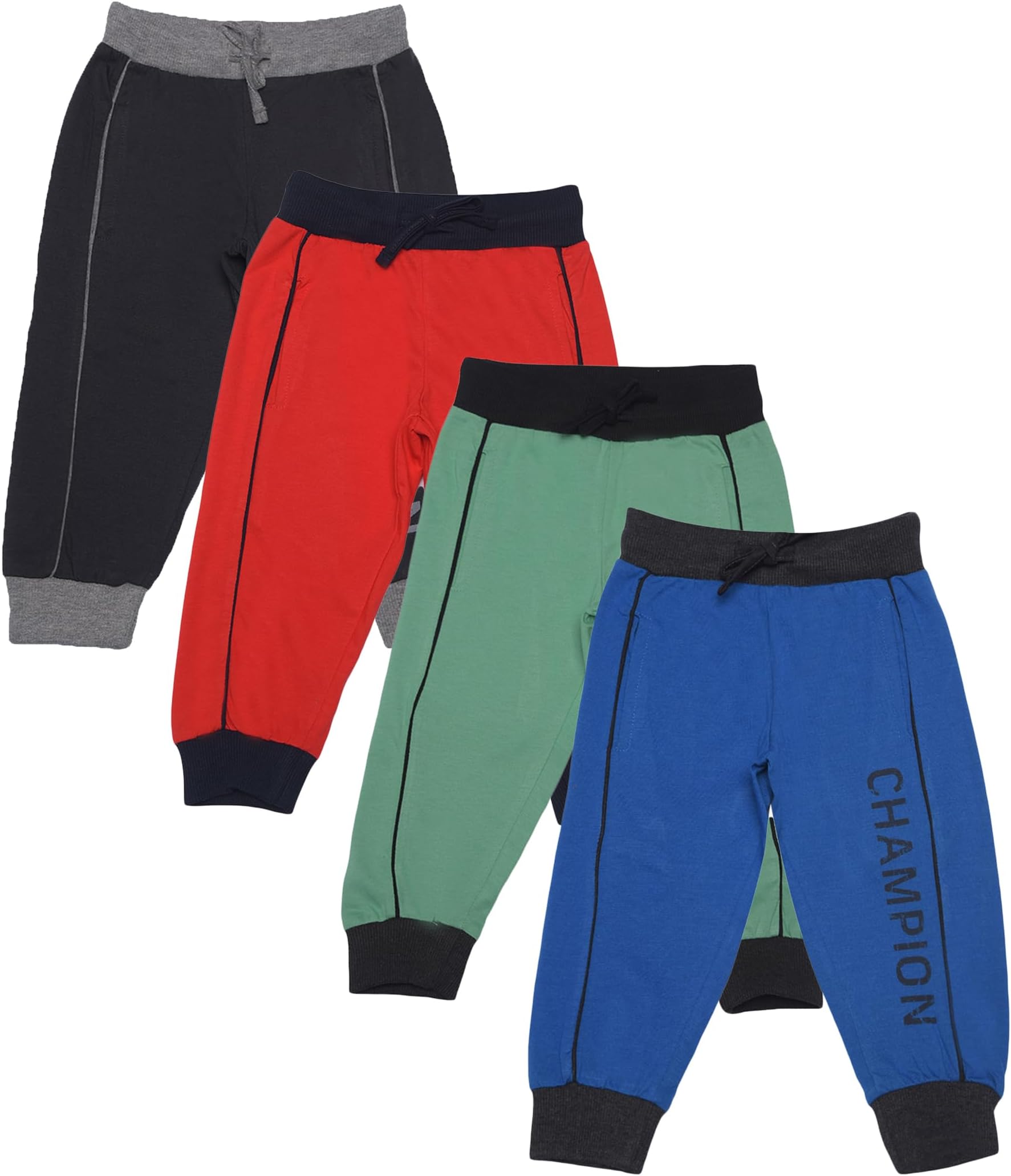 Dollar Champion Cotton Regular Fit Pack of 4 Capri for Boys -Actual Color May Vary
