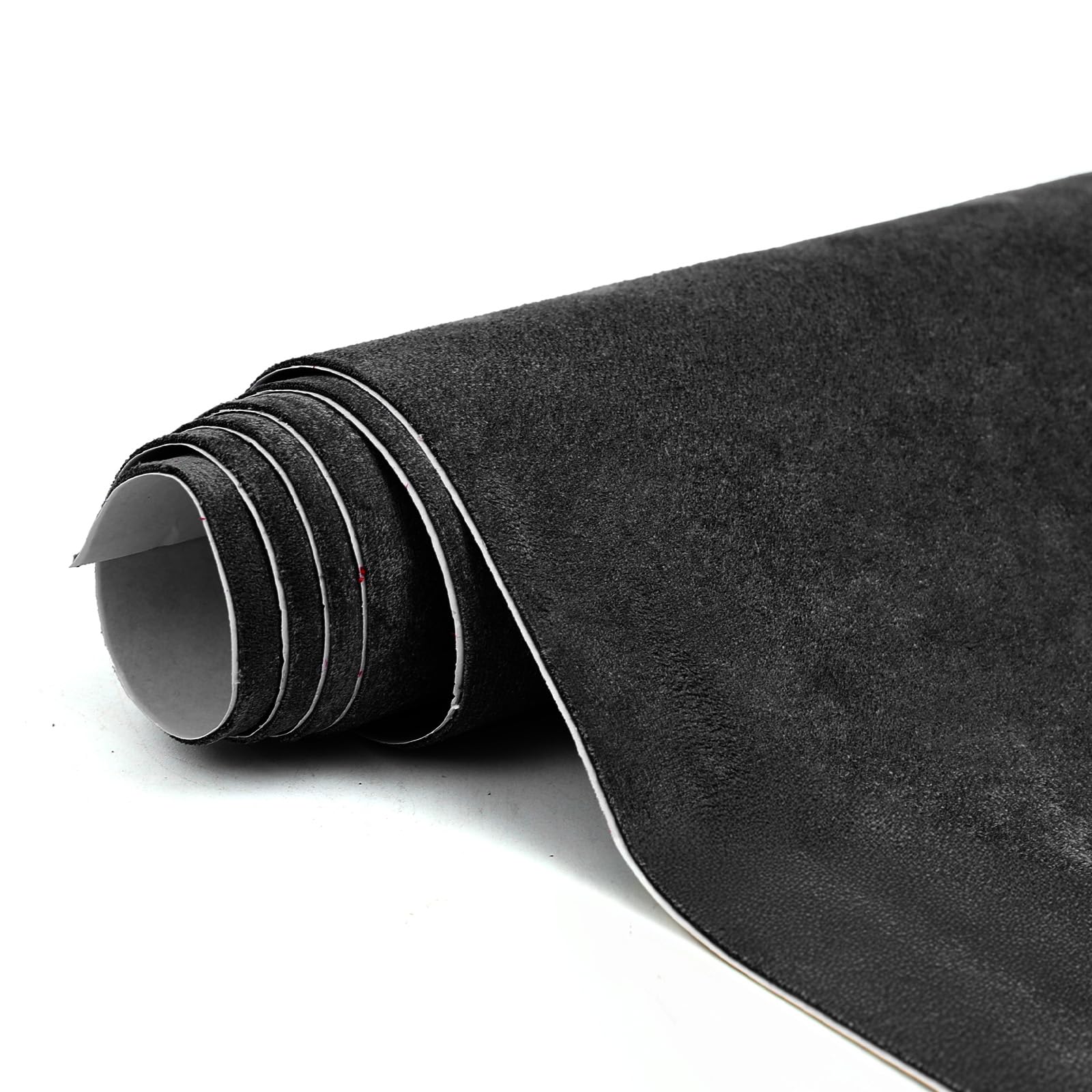 Premium Black Suede Fabric Wrap - 30x60 inch Suede Wrap for Car Interior - Self-Adhesive Microfiber and Synthetic Leather, Stretchable Interior Film for Car and Home Decor