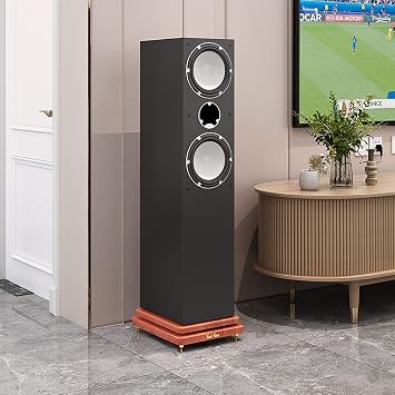 BTZHY Speaker Stands,1pcs Bookshelf Double-Layer Design with Pure Copper Feet, for Office Meeting Room Stand