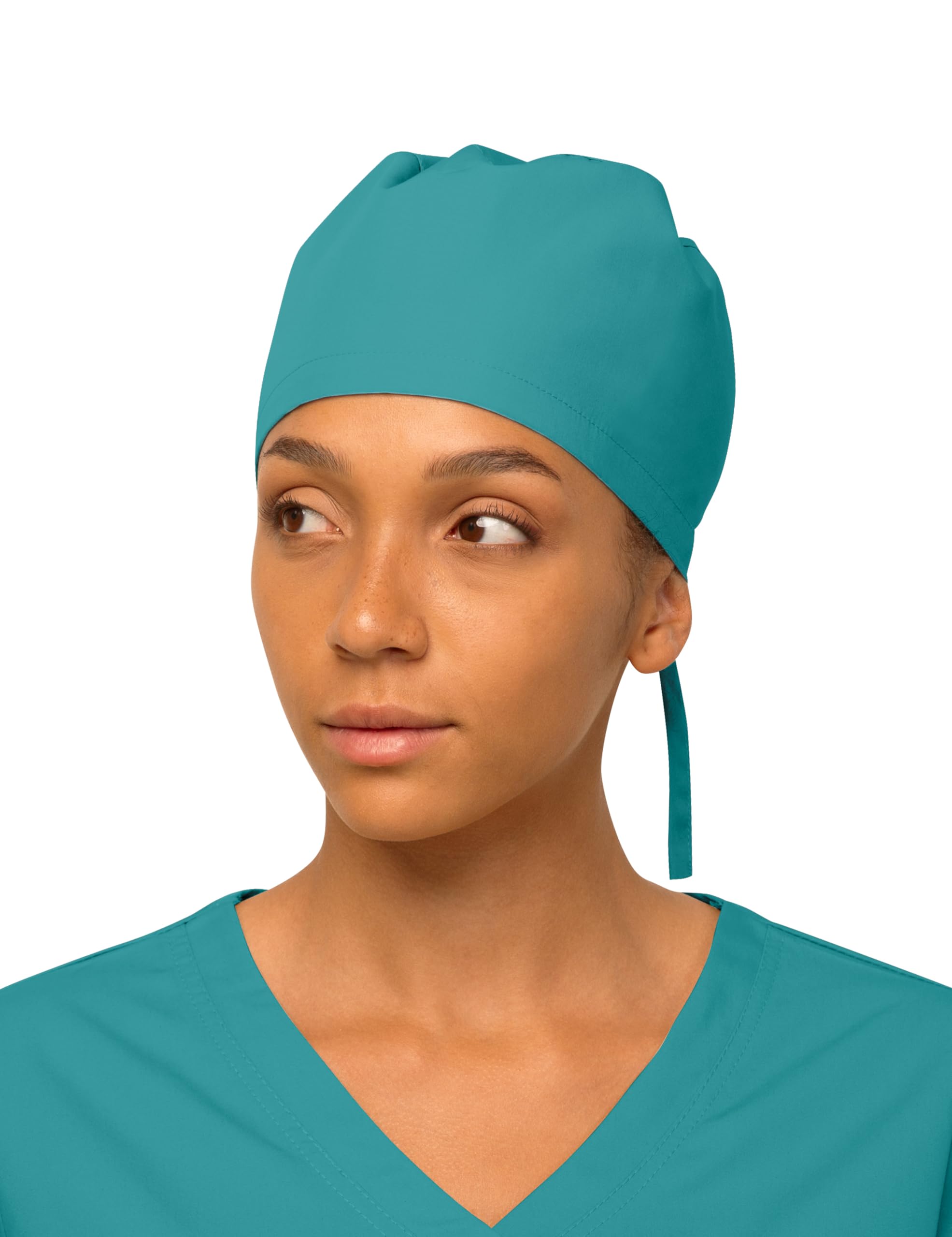 Women’s Working Scrub Cap with Adjustable Elastic Tie-Back – Lightweight, Washable Nursing Cap with Built-in Sweatband