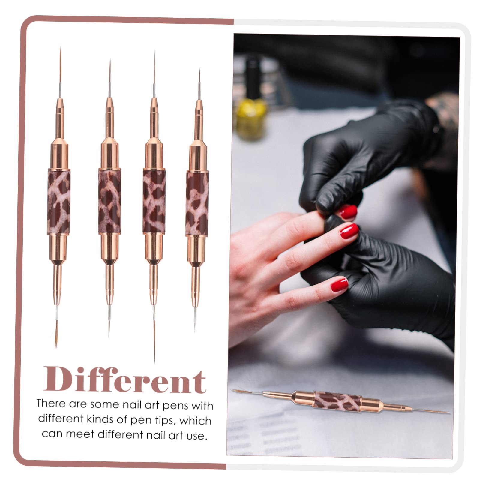 minkissy 8pezzi Pennelli Per Nail Art Pennello Per Disegno Unghie Doppio Estremità Set Professionale Per Manicure e Pennelli Resistenti e Facili Da Usare