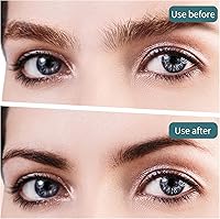 Vista 4 de KALIONE Tijeras profesionales para recortar cejas con peine, acero inoxidable, negro, ambidiestro, borde recto, 2 unidades, perfectas para hombres