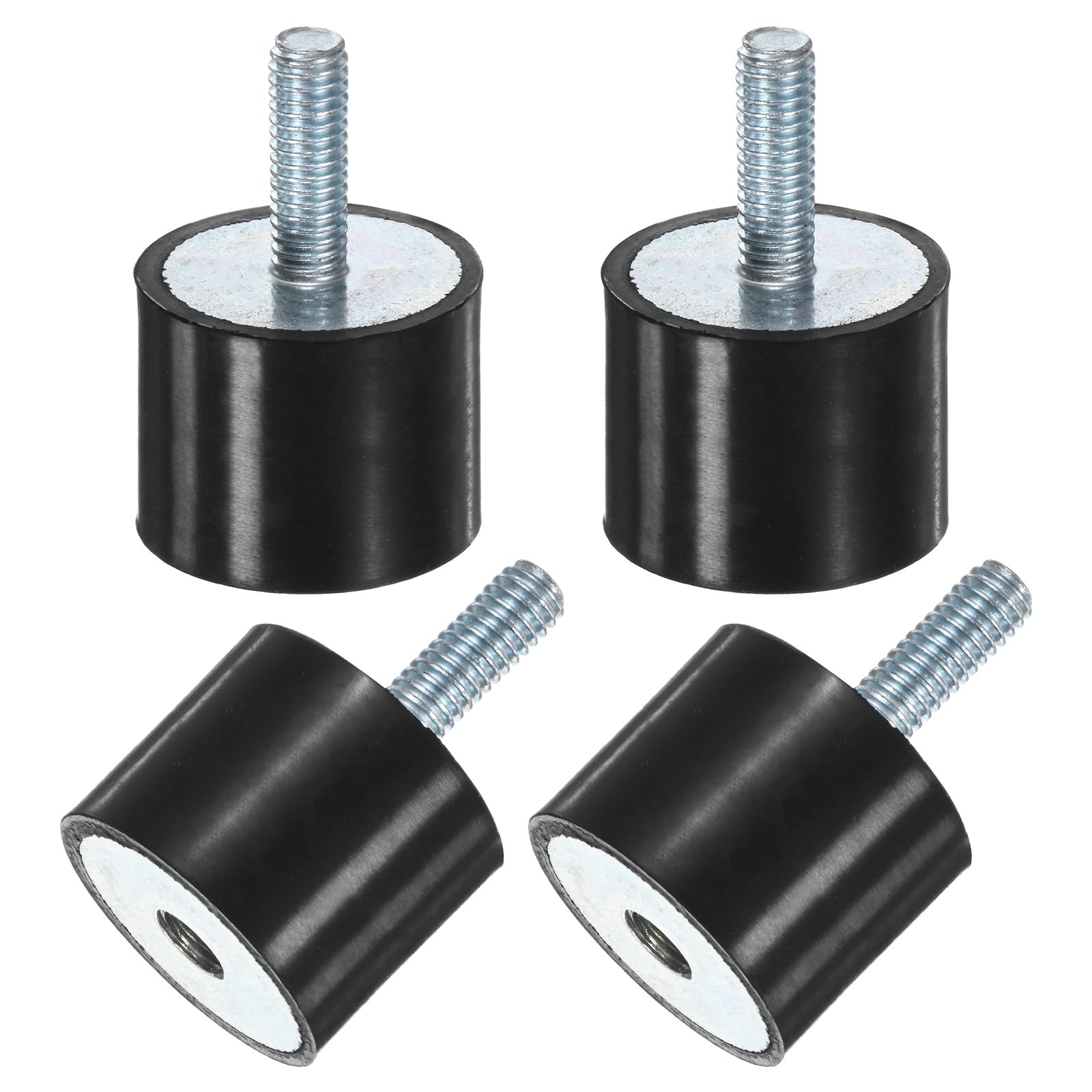 M METERXITY 4-Pack Rubber Mounts D25mmxH25mm Male/Female Vibration Isolators Cylindrical Shock Absorber W M8 x 20mm Studs for Air Compressor/Car/Pump/Boat/Garage Motor/Bobbins Rubber Isolators — Amazon image 21