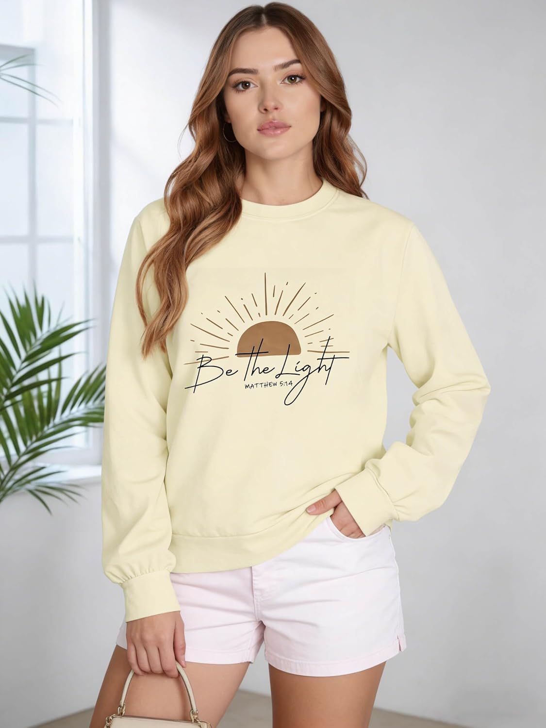 Christian Sweatshirt for Women Jesus Faith Religious Tops Bible Verse Pullover - Image 4