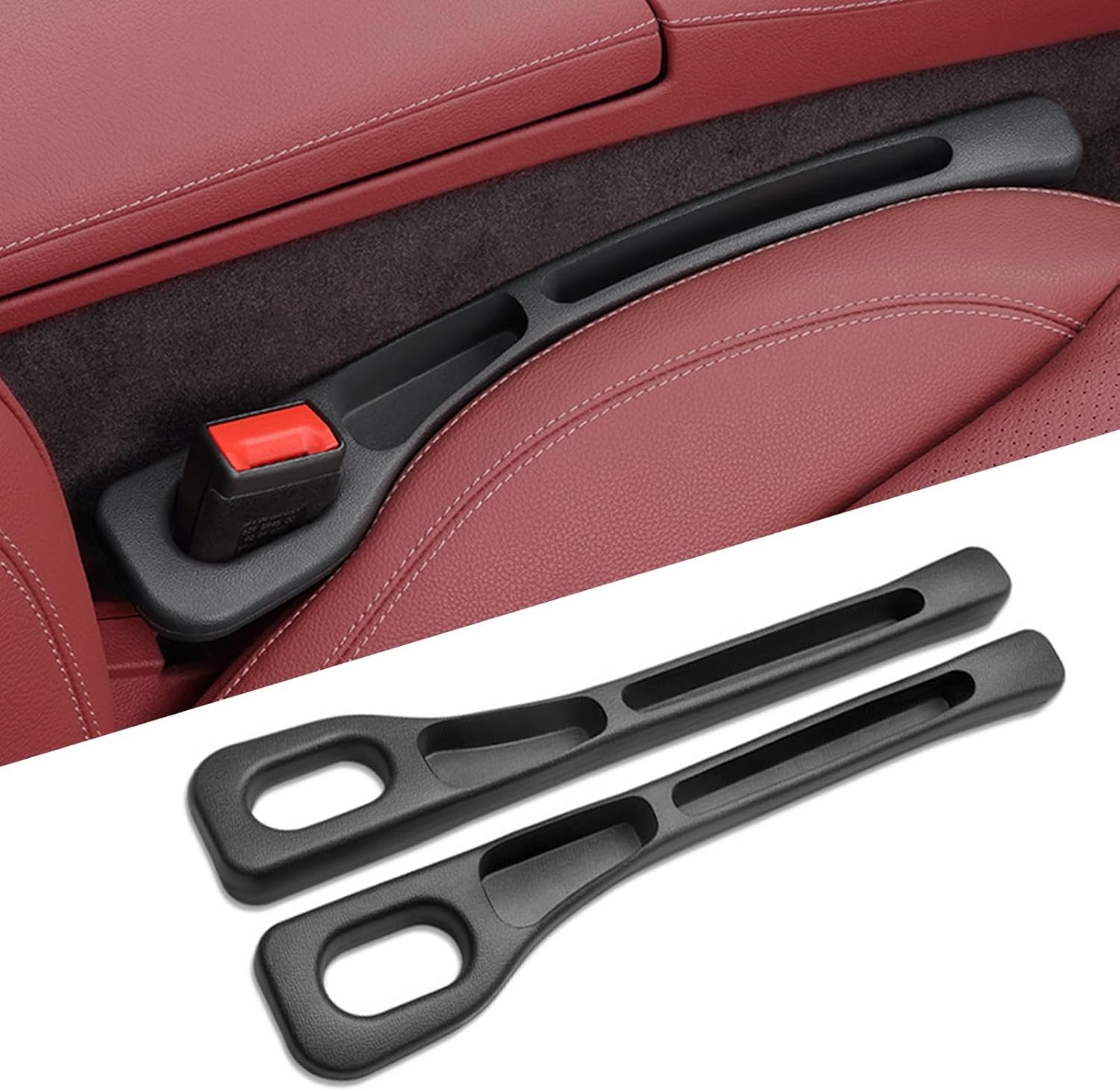 2 Pcs Car Seat Gap Plug Filler Organiser for Toyota bZ4X 2025, Upgraded Vehicle Mounted Gaps Leak Proof Filler Strip Seat Accessories, Black