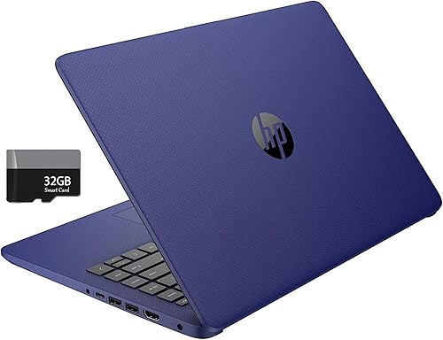 HP Stream Laptop HD de 14 pulgadas, procesador Intel Celeron N4020, RAM DDR4 de 4 GB, SSD de 64 GB, gráficos Intel HD, cámara web 720p, 1 año Office