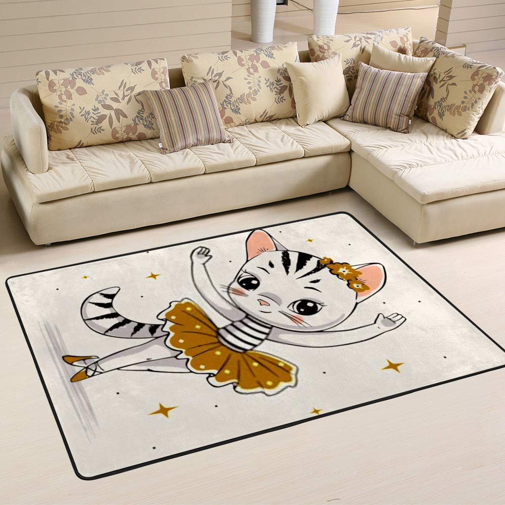 Tapis anti-boulochage ballerine jaune pour protéger le sol stratifié des jeux d'enfants