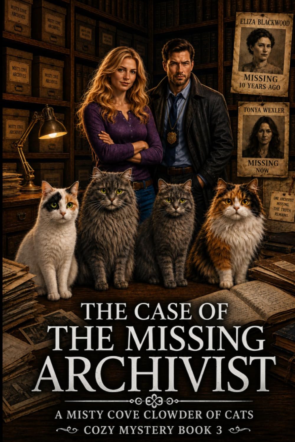 The Case of the Missing Archivist: A Misty Cove Clowder of Cats Cozy Mystery Book 3